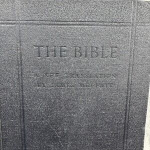 Harper & Brothers The Bible James Moffatt‎ Translation 1935 Black Good Hardcover